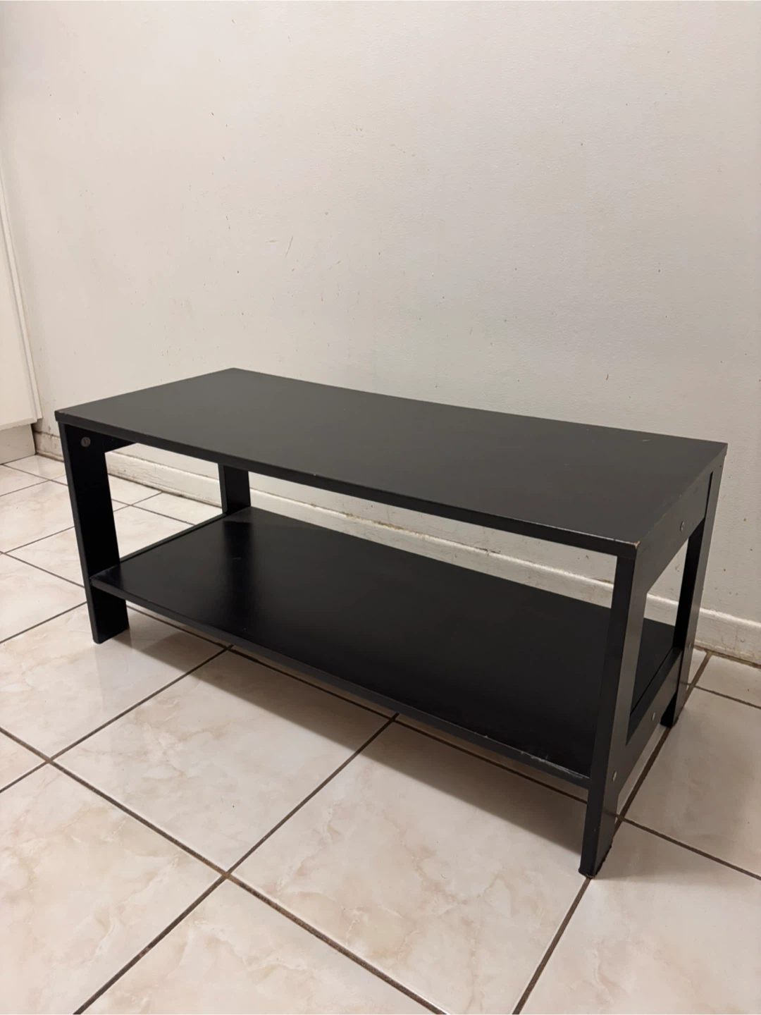 Ikea Dark Wood Table with Lower Shelf - photo 3