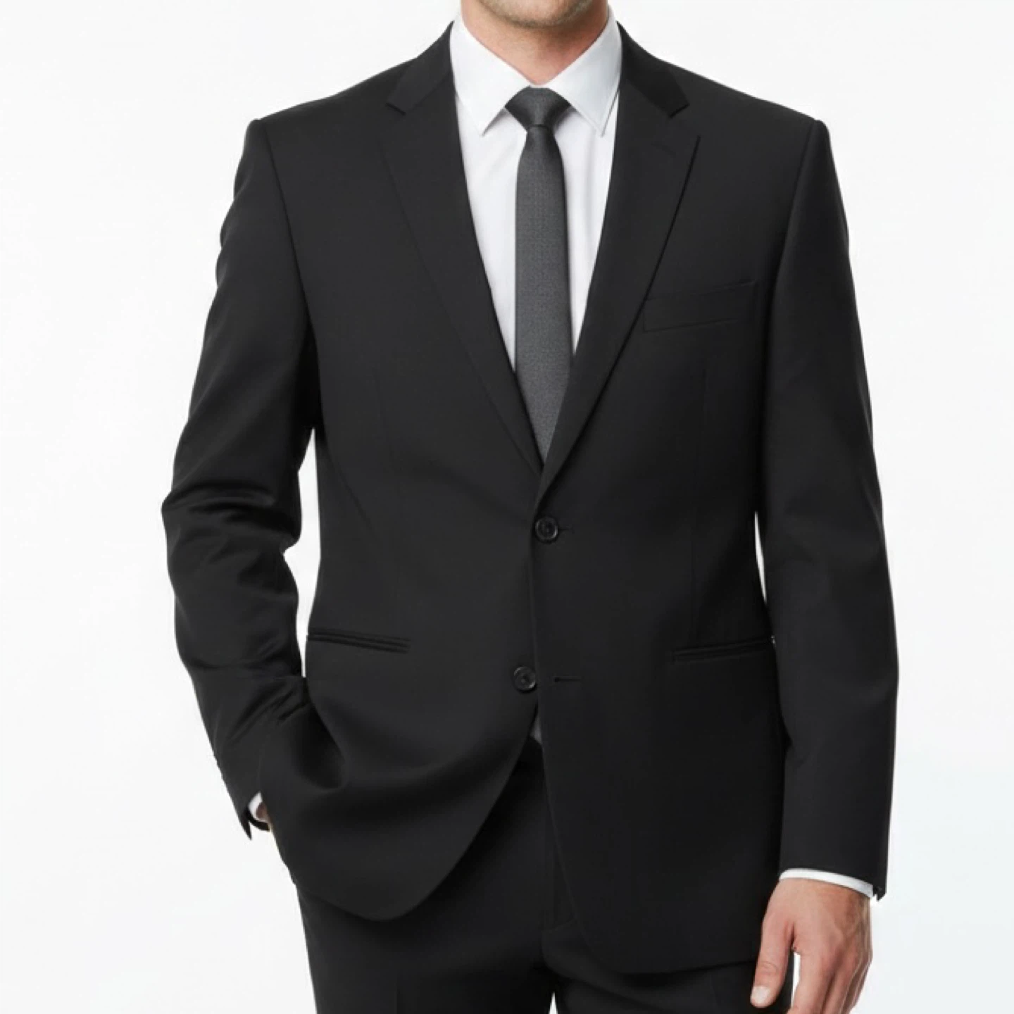 Joseph and Feiss Classic Fit Black Wool Blend Blazer Moores 46R