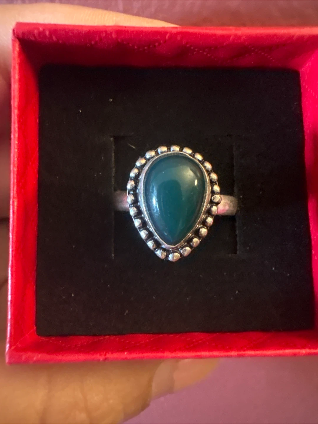 NEW 925 Sterling Silver Ring  with Green Stone