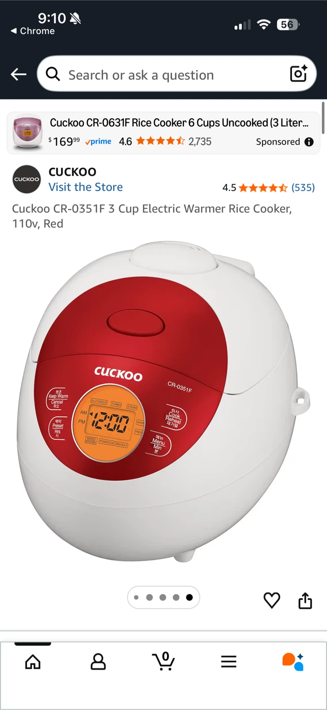 Cuckoo CR-0351F Rice Cooker - Red - photo 3