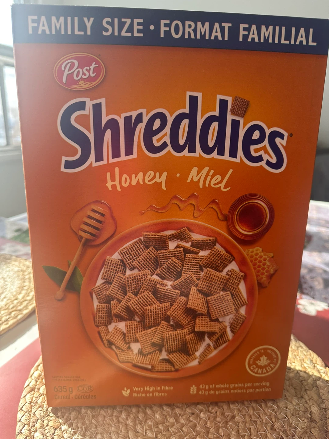 Post Shreddies Honey Cereal Family Size 635g