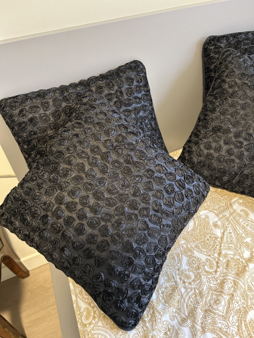Black Rose Decorative Throw Pillow