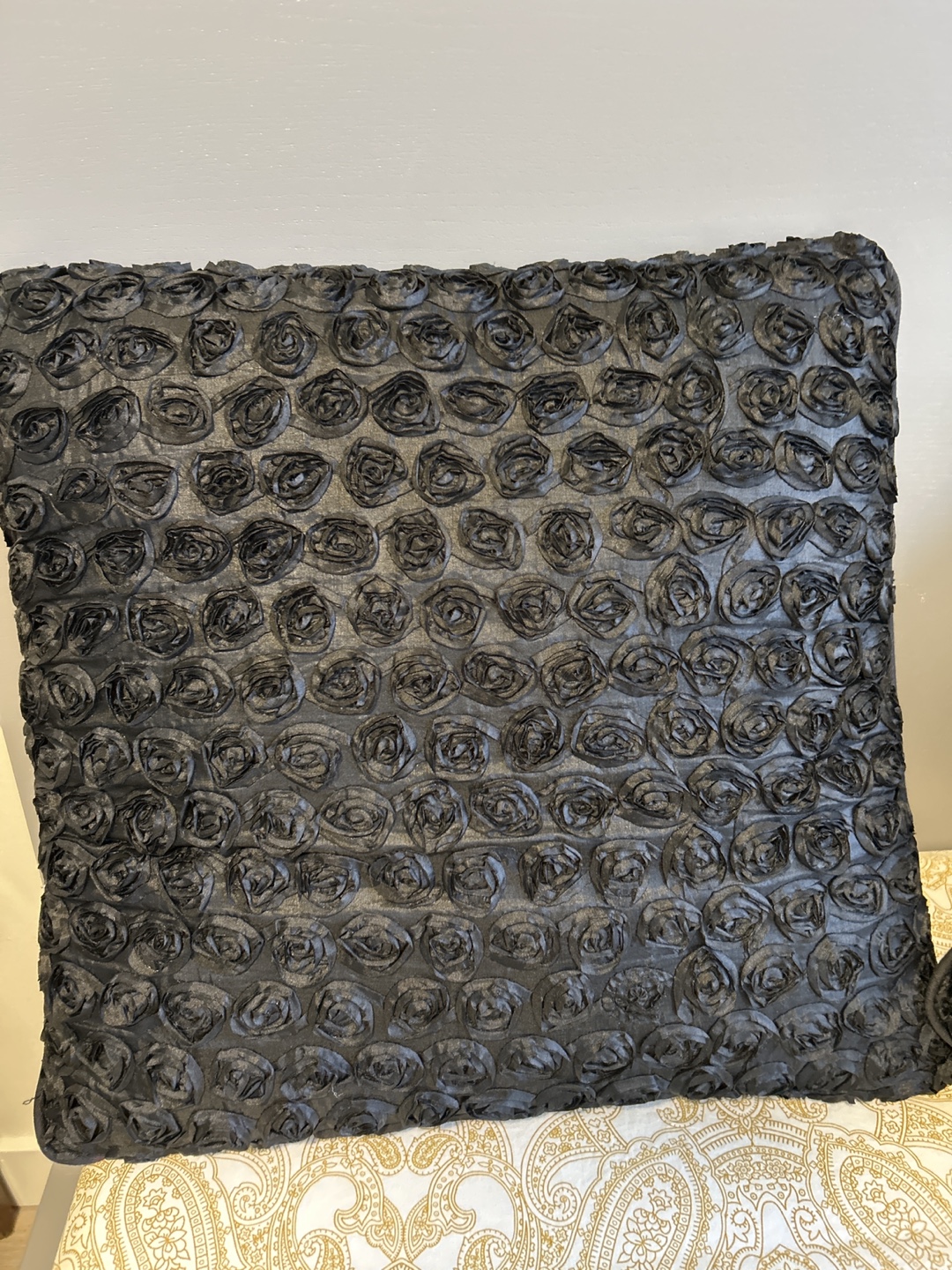 Black Rose Decorative Throw Pillow - photo 2