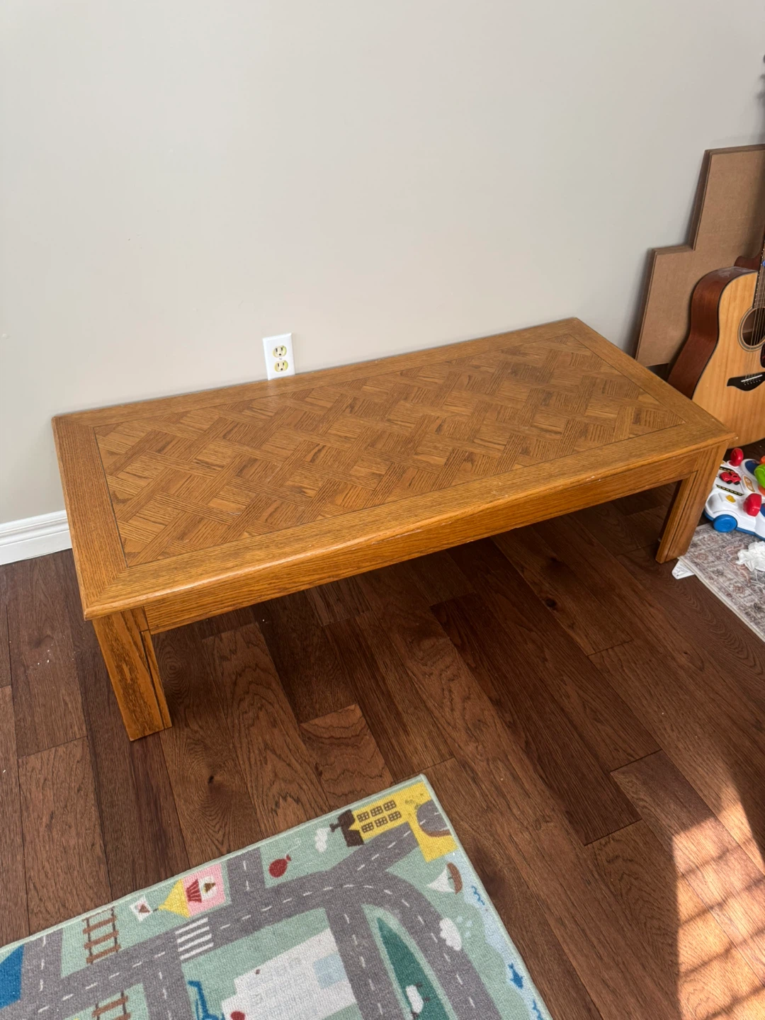 Coffee Table with Parquet Top - photo 3