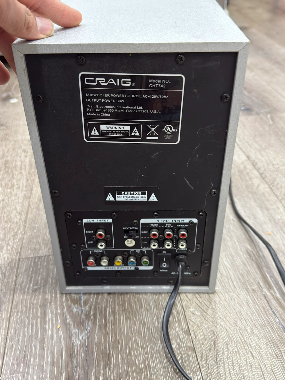 Craig CH1742 Subwoofer - photo 3