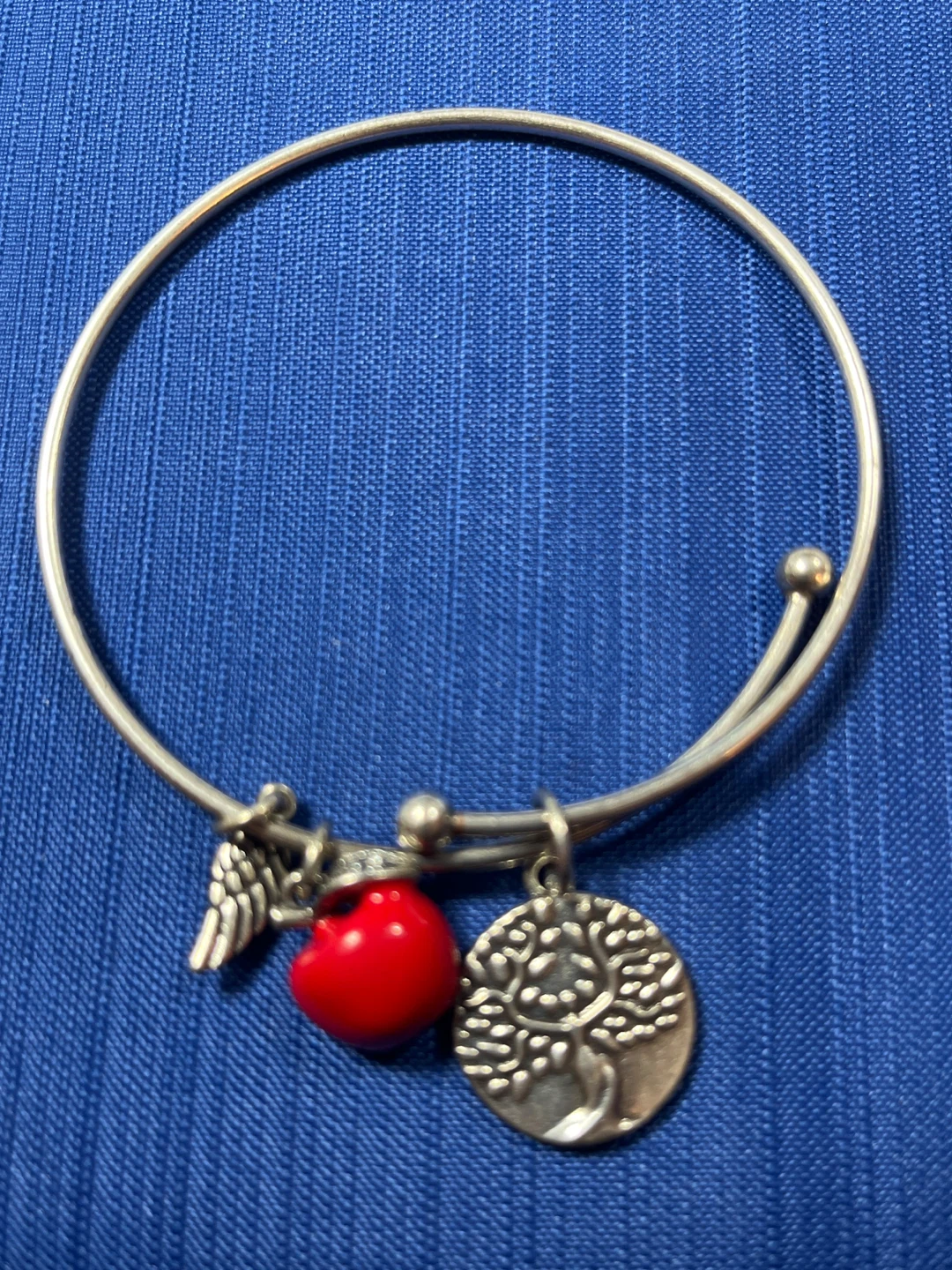 Charm Bangle Bracelet with Apple, Wing, and Tree of Life - photo 3