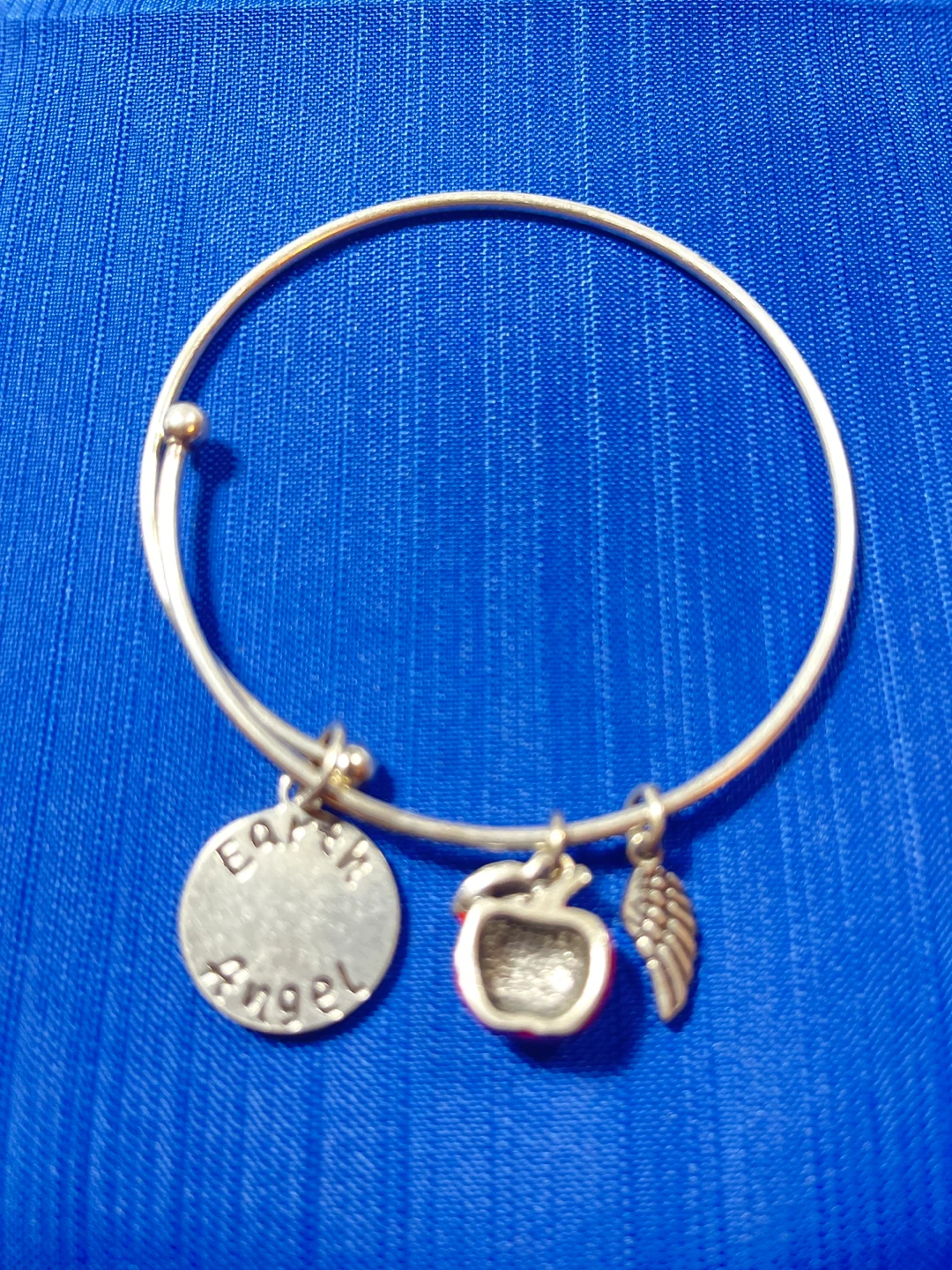 Charm Bangle Bracelet with Apple, Wing, and Tree of Life - photo 4