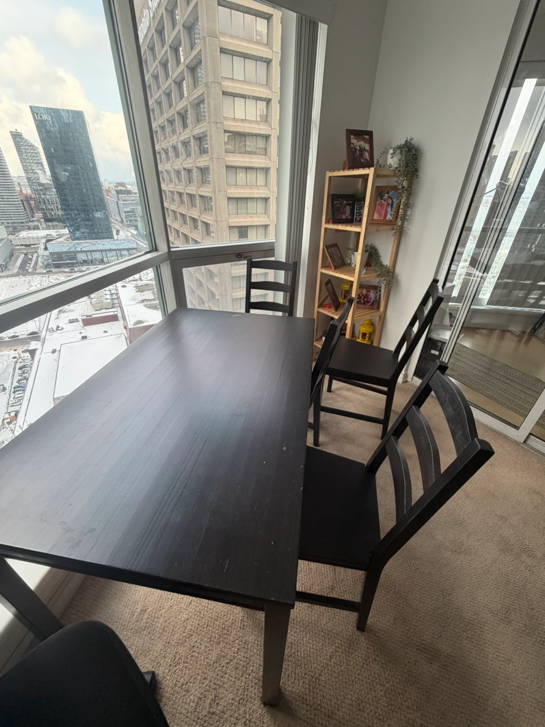 Black Dining Table and Chairs Set - photo 4