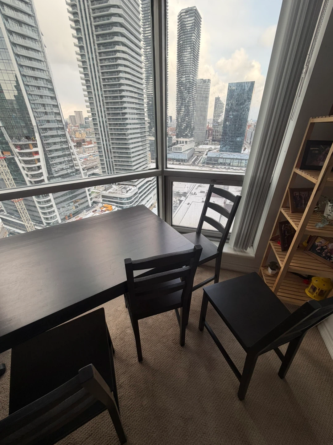 Black Dining Table and Chairs Set - photo 2