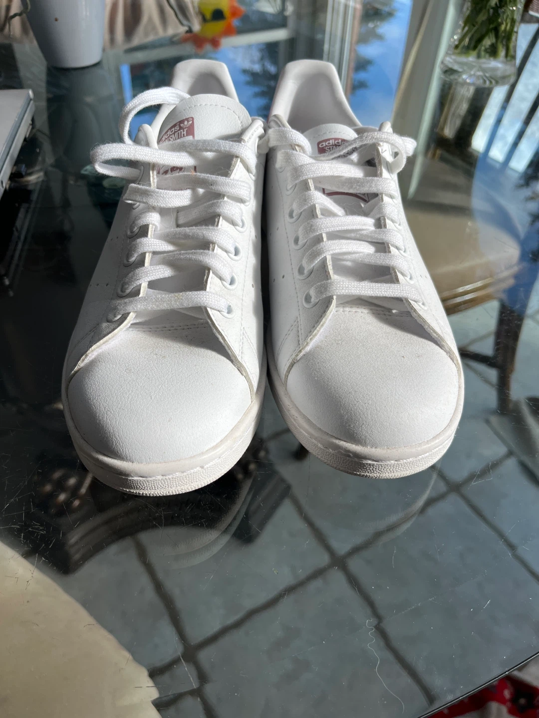 Adidas Stan Smith White & Pink Leather Sneakers - photo 4