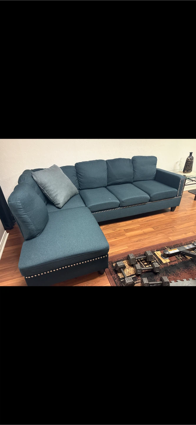 Blue Sectional Sofa Wayfair Purchase - photo 2