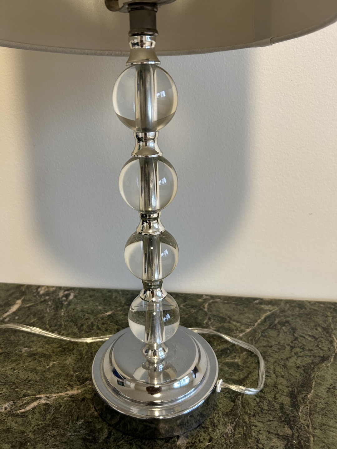 Modern Table Lamp with Clear Glass Beads - photo 2