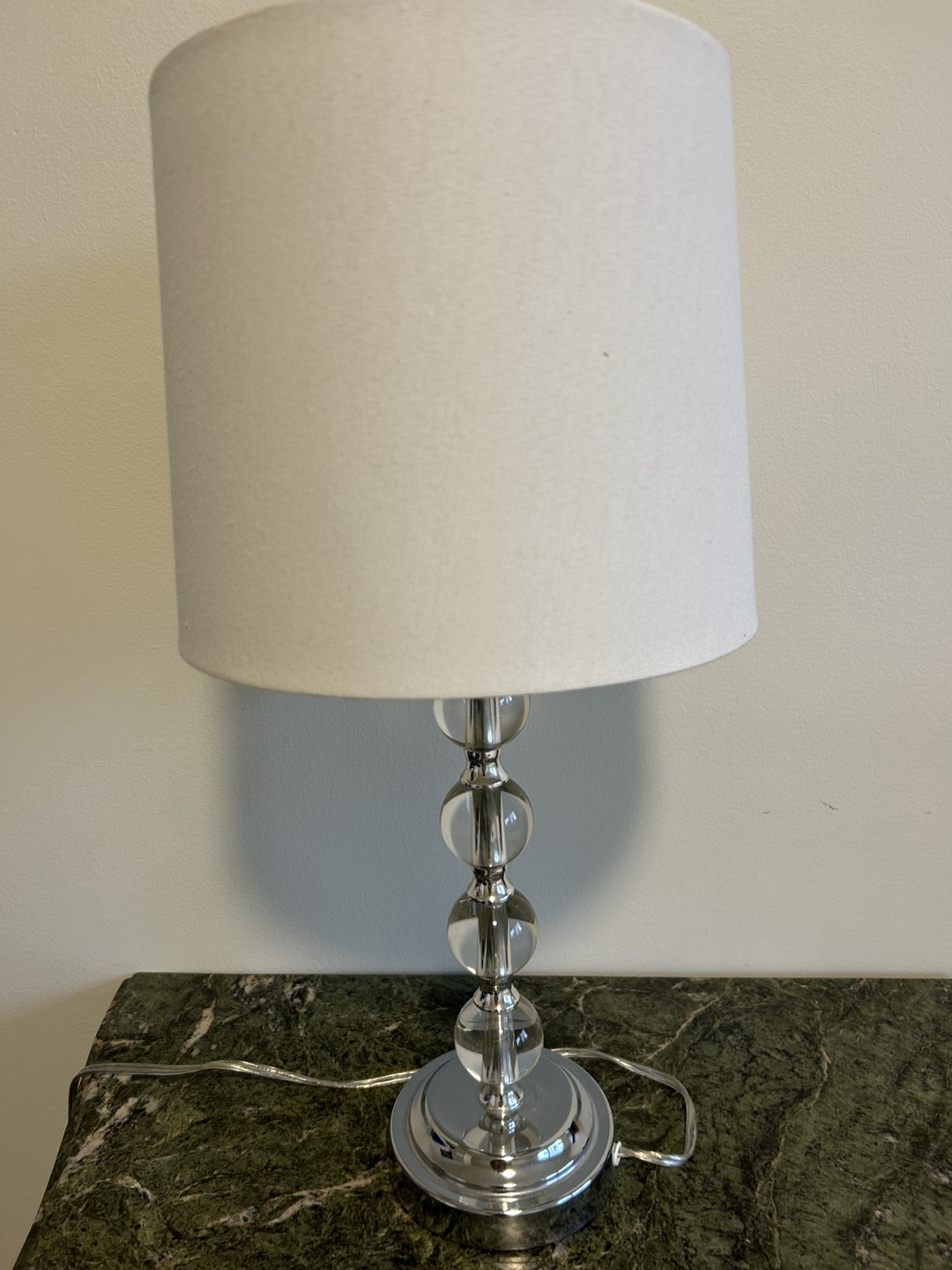 Modern Table Lamp with Clear Glass Beads - photo 4