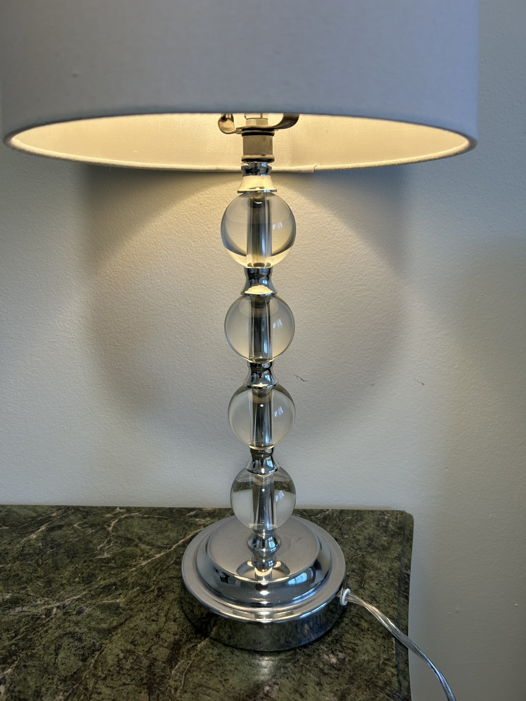 Modern Table Lamp with Clear Glass Beads - photo 3