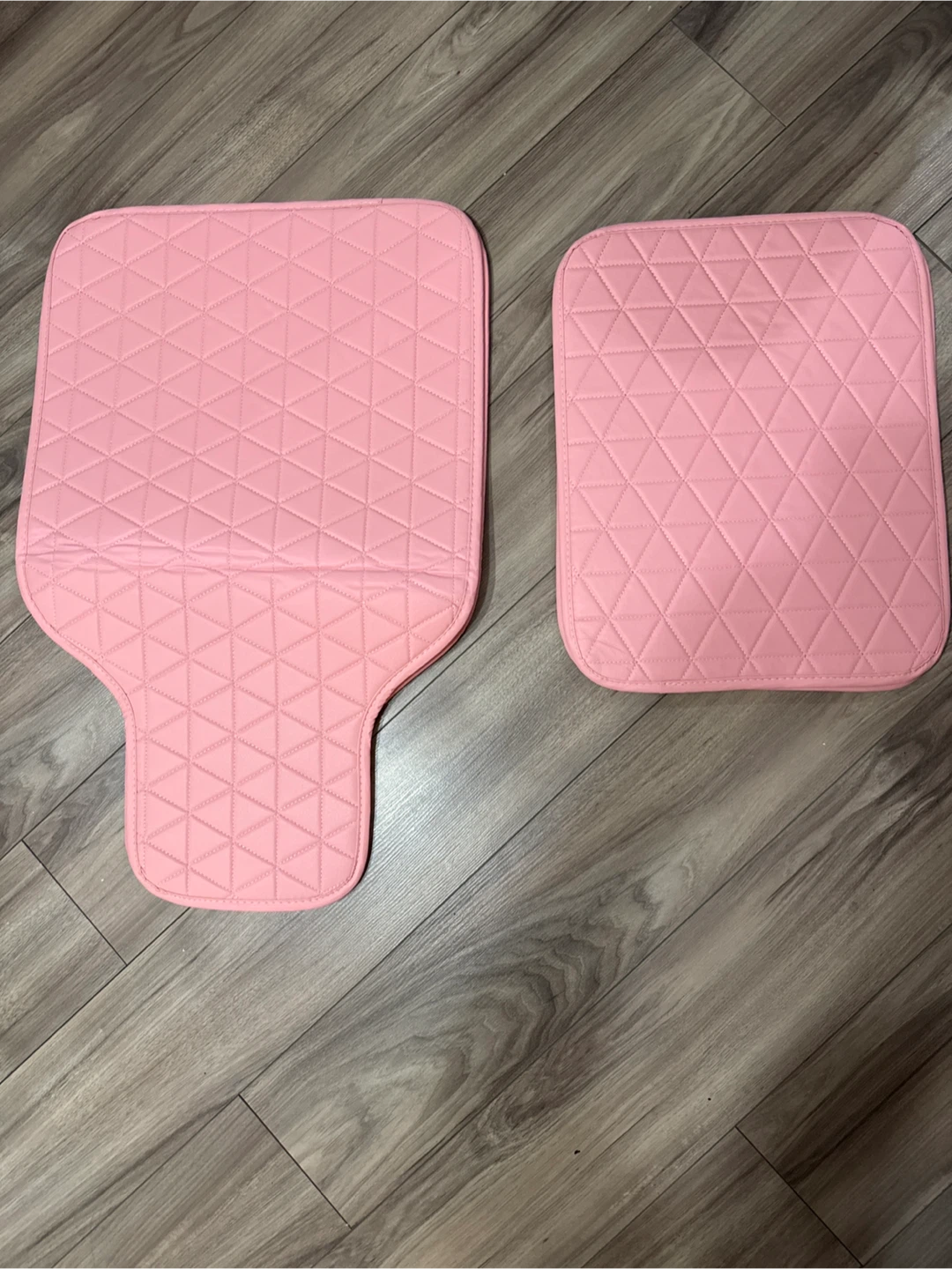 Pink Quilted Car Floor Mats Set 4pcs - photo 2