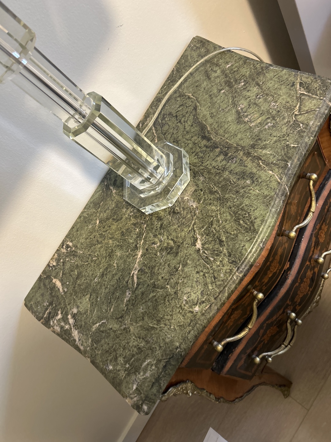 Antique Marquetry Chest of Drawers with Marble Top - photo 3