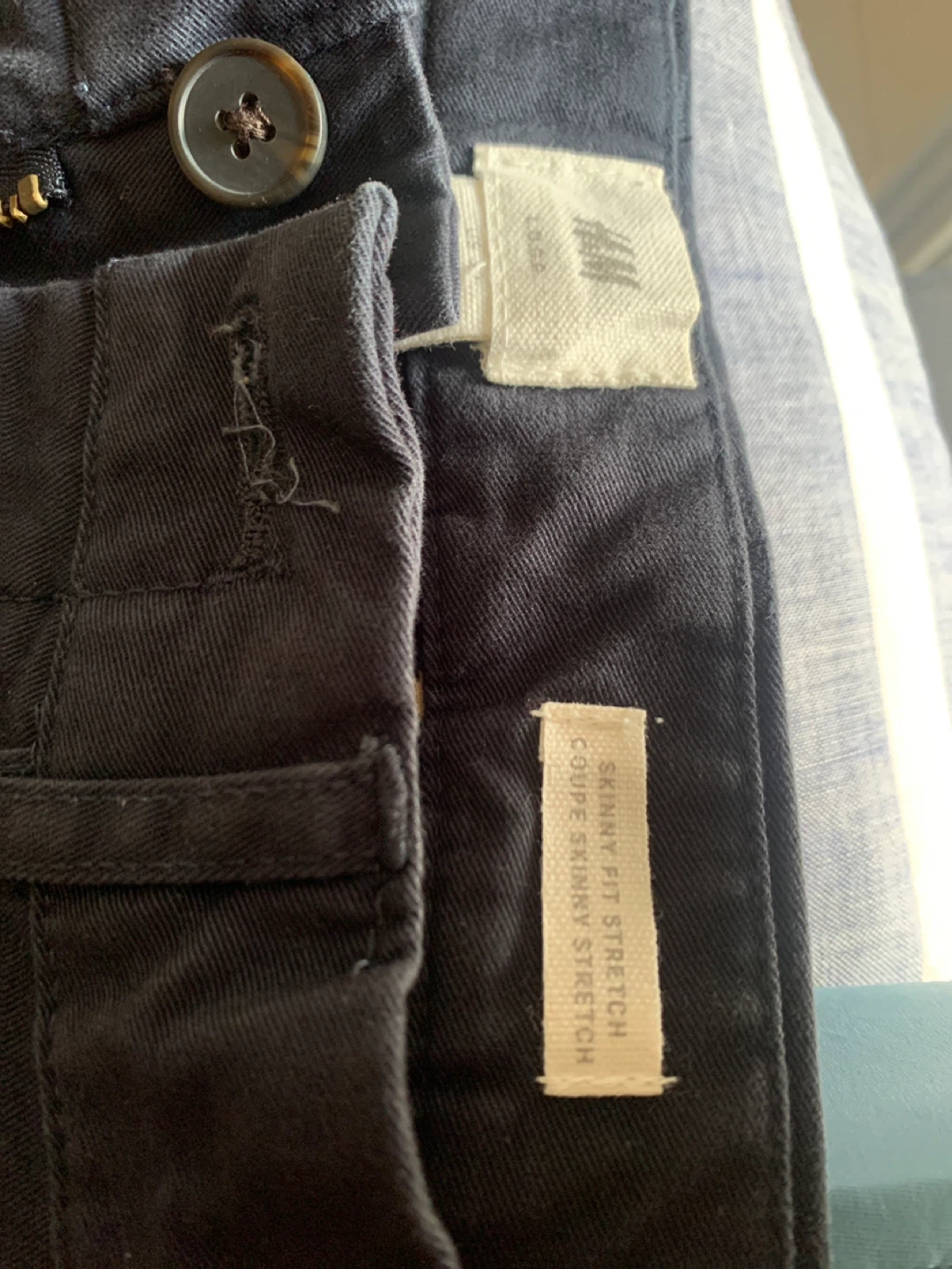 H&M Skinny Fit Stretch Chinos - Navy - photo 2