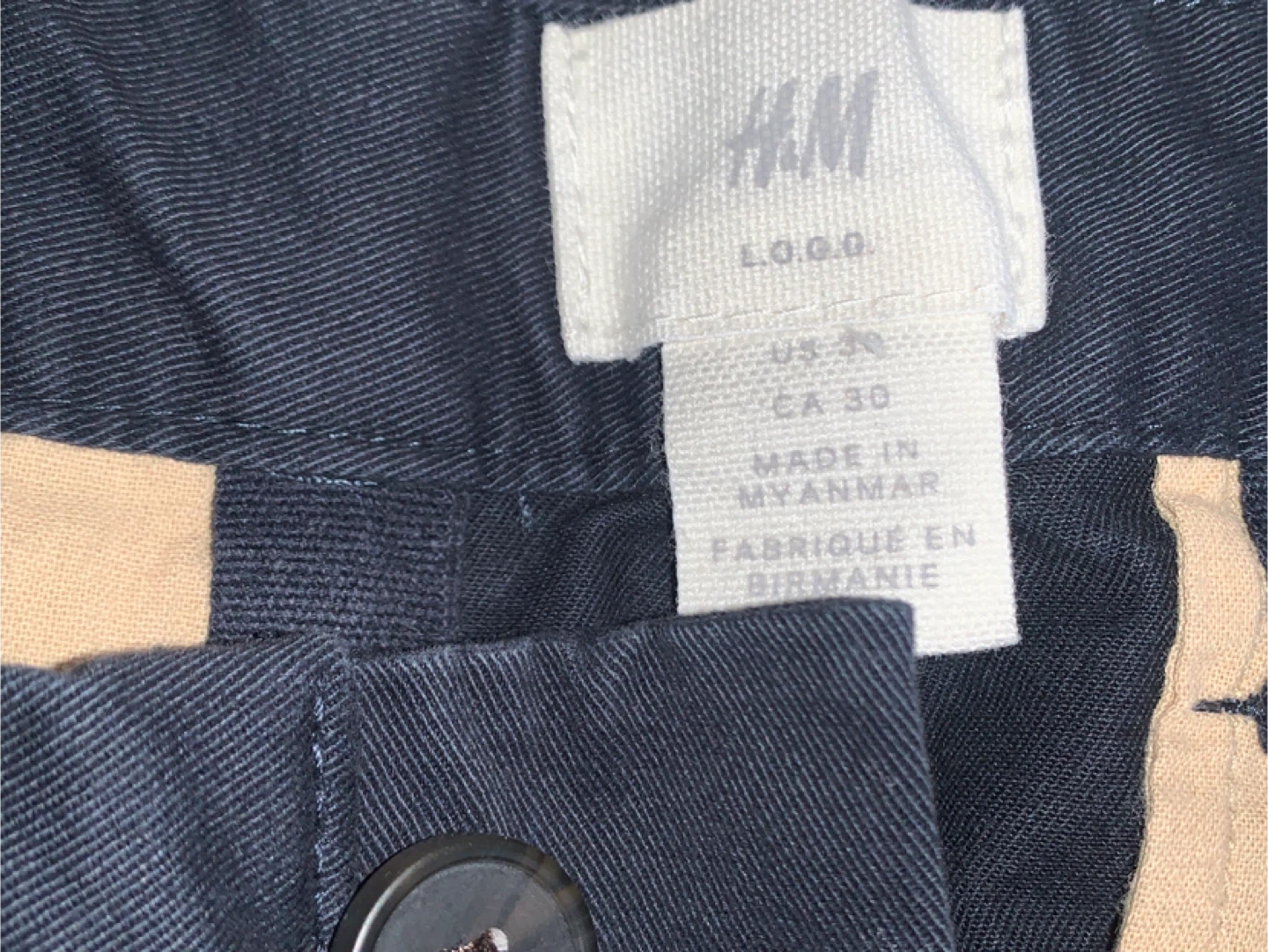 H&M Skinny Fit Stretch Chinos - Navy