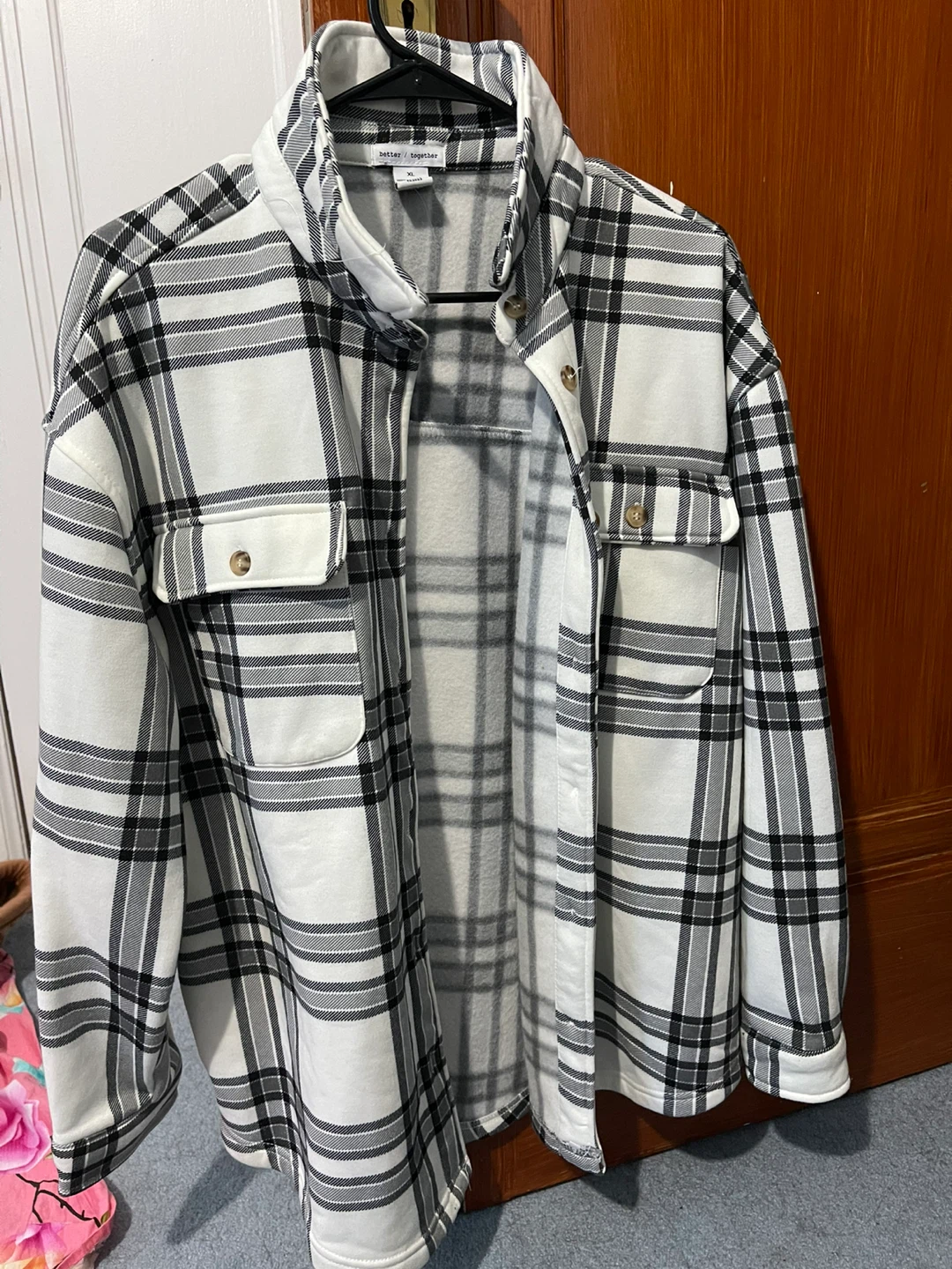 Better Together Plaid Flannel Shirt Jacket - XL