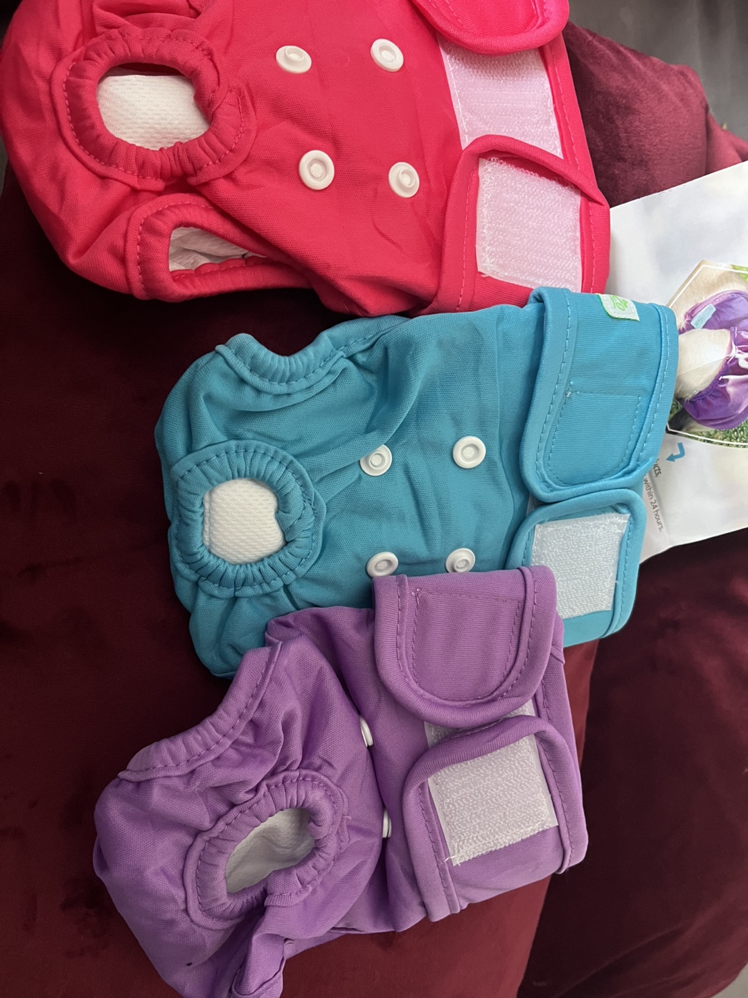 Wegreeco Diapers (3 Pack) - Small - Pink, Blue, Purple
