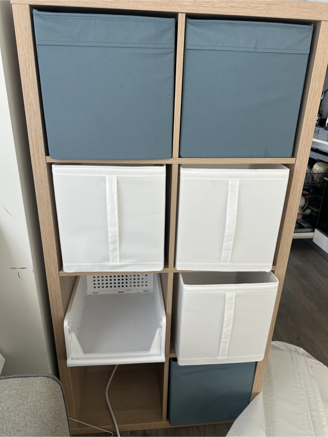 IKEA KALLAX Shelf Unit - White Stained Oak Effect - photo 2