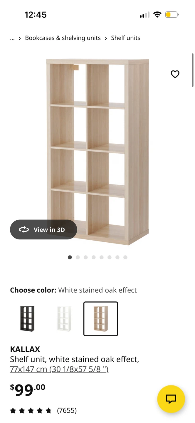 IKEA KALLAX Shelf Unit - White Stained Oak Effect - photo 3