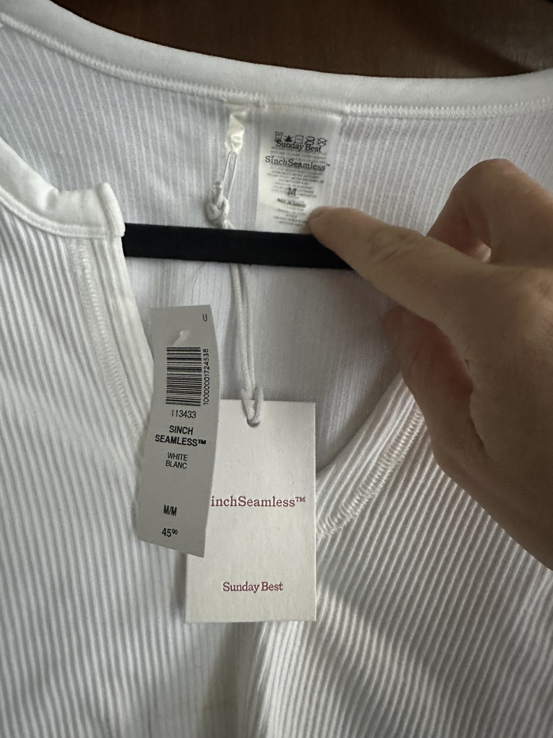 Aritzia Sunday Best White Ribbed Sinch Seamless Crop Top Medium - photo 3