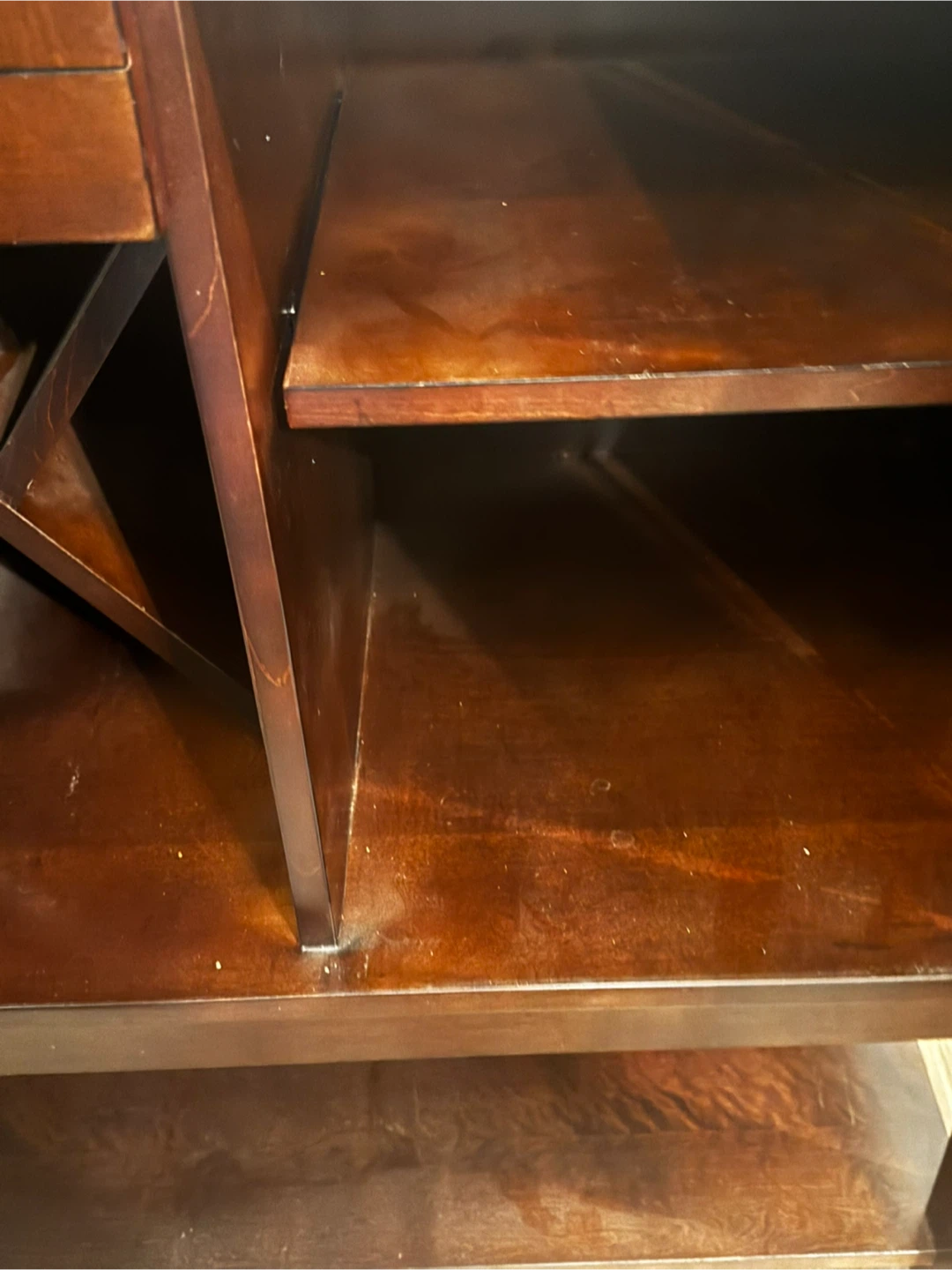 Dark Wood Hutch/Server with Drawer and Cabinets - photo 5