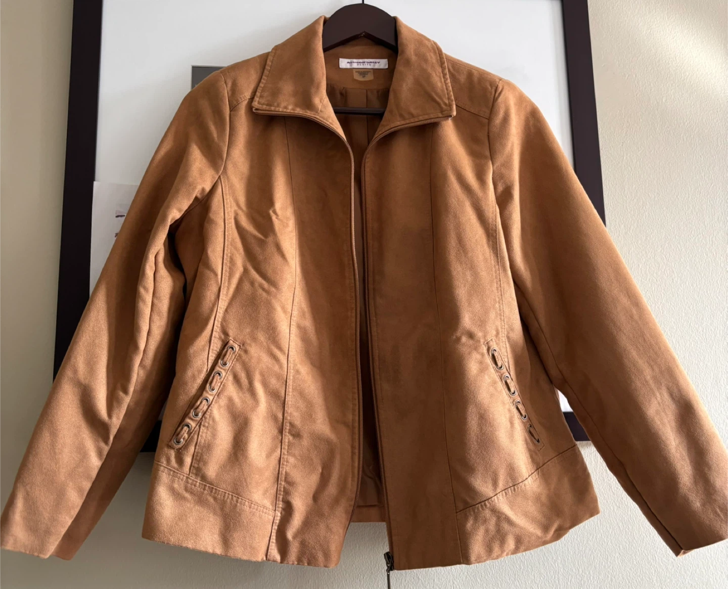 Allison Daley Petite Brown Suede Jacket