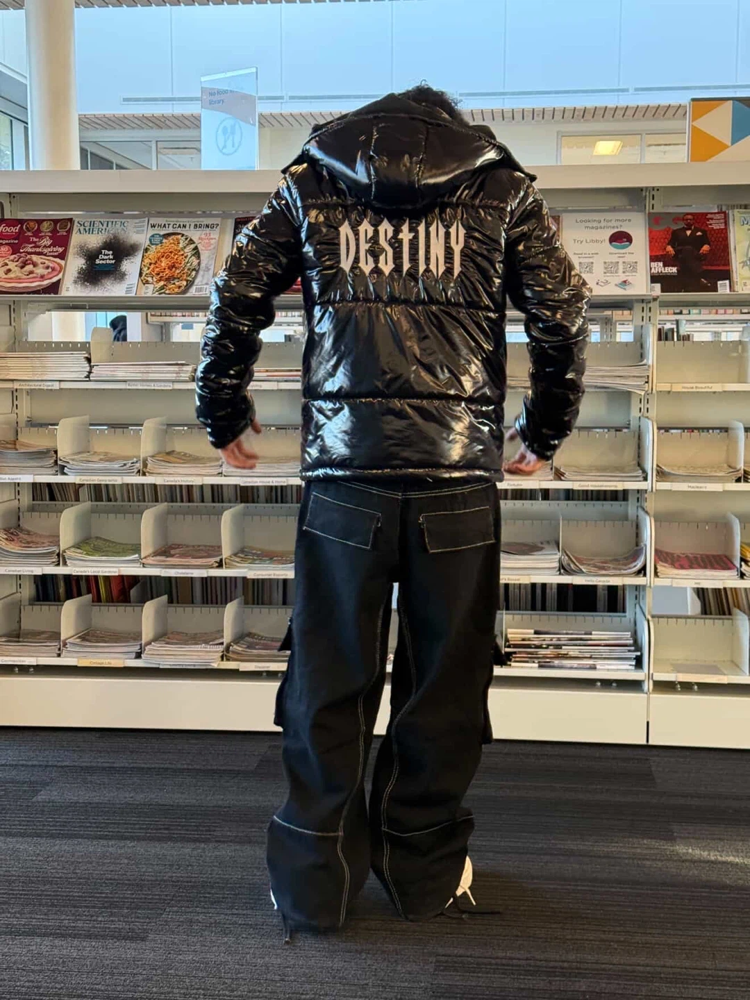 DESTINY Black Shiny Puffer Jacket - photo 2