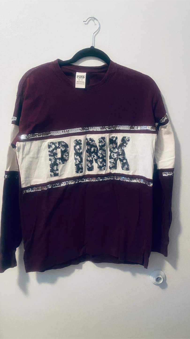 Victoria Secret cotton bling sequin y2k top