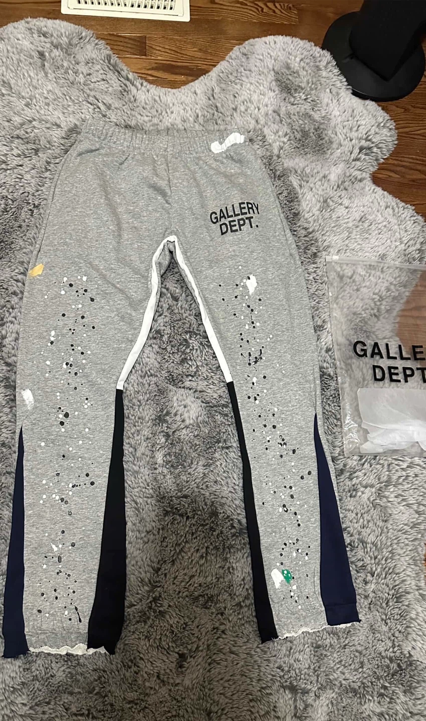 Gallery Dept. Grey Paint Splatter Sweatpants