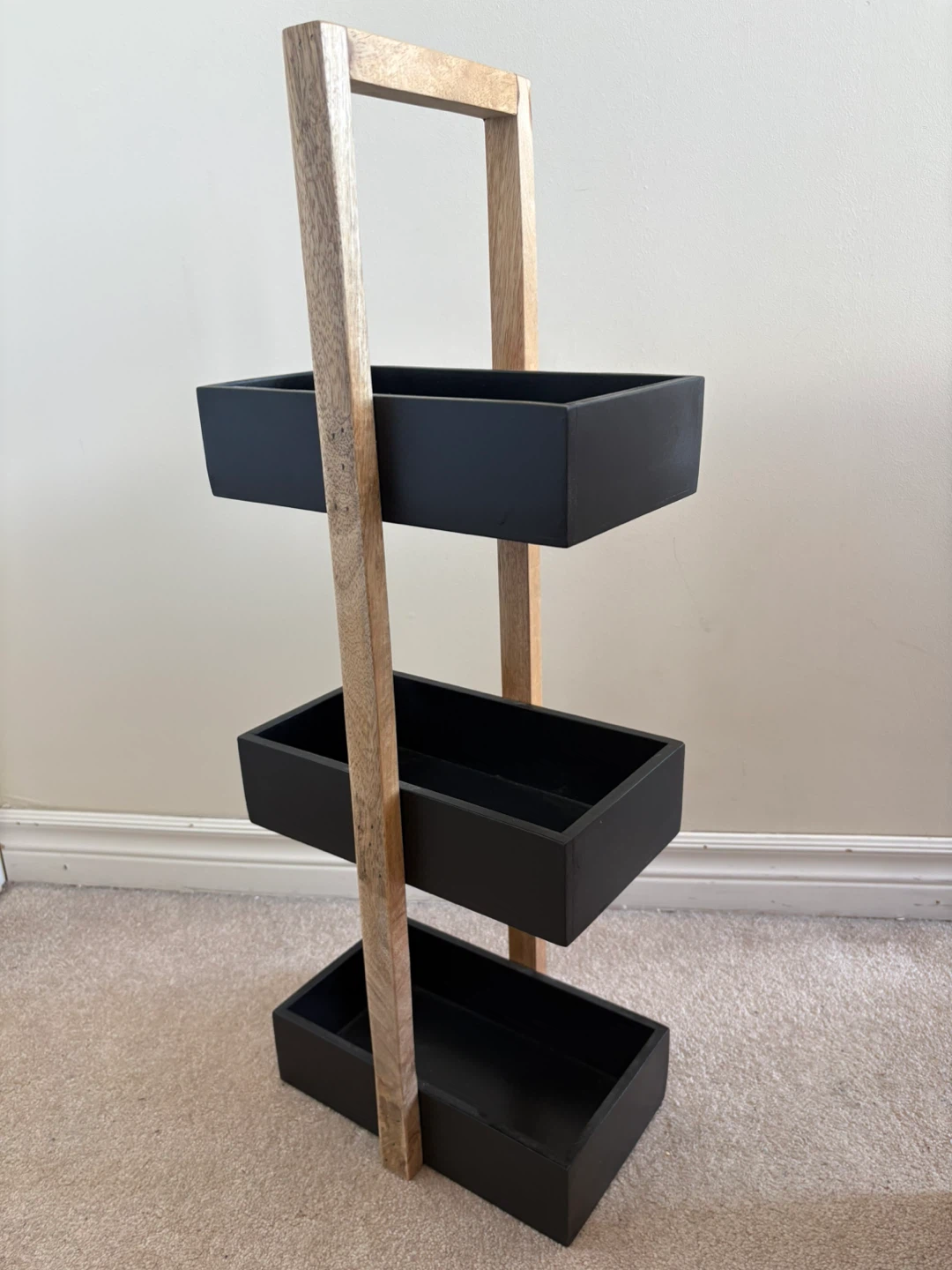 3-Tier Caddy with Wooden Frame