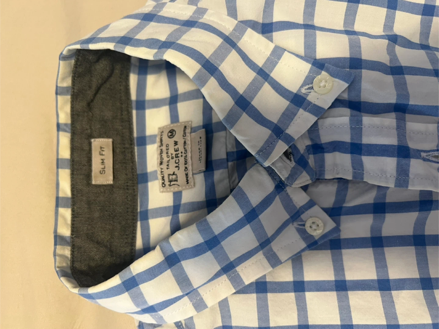 J. Crew Slim Fit Plaid Button-Up Shirt - Men's Medium - photo 2