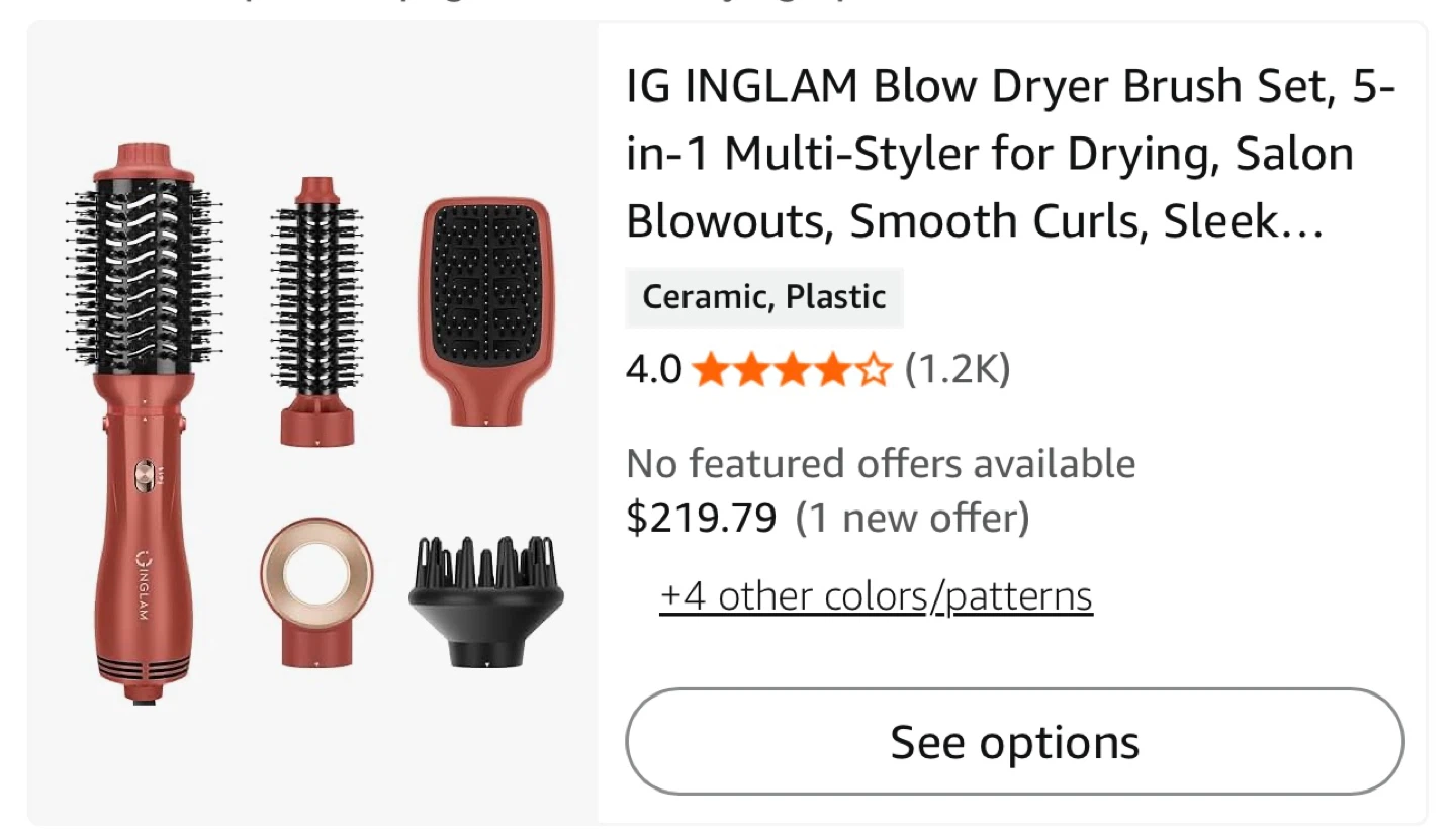 INGLAM 5-in-1 Blow Dryer Brush Set - photo 3