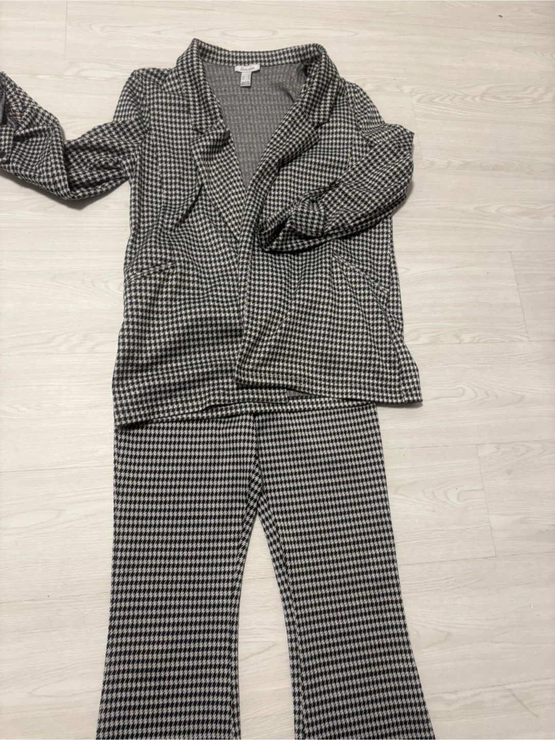 Ensemble ReVamped - Veste et pantalon à motif pied-de-poule