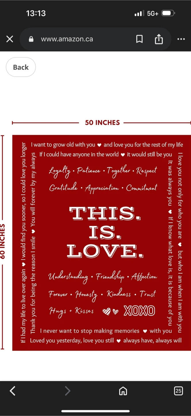 FILO Soft Fleece Throw Blanket Red Love - photo 3