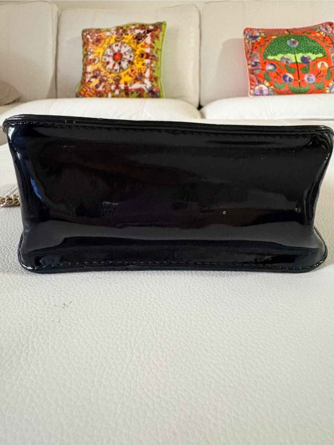 Furla Small Black Patent Leather Chain Shoulder Bag - photo 3