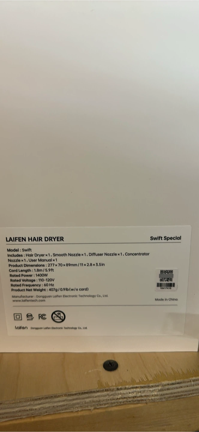 Laifen Swift Special Hair Dryer - Silver - photo 3