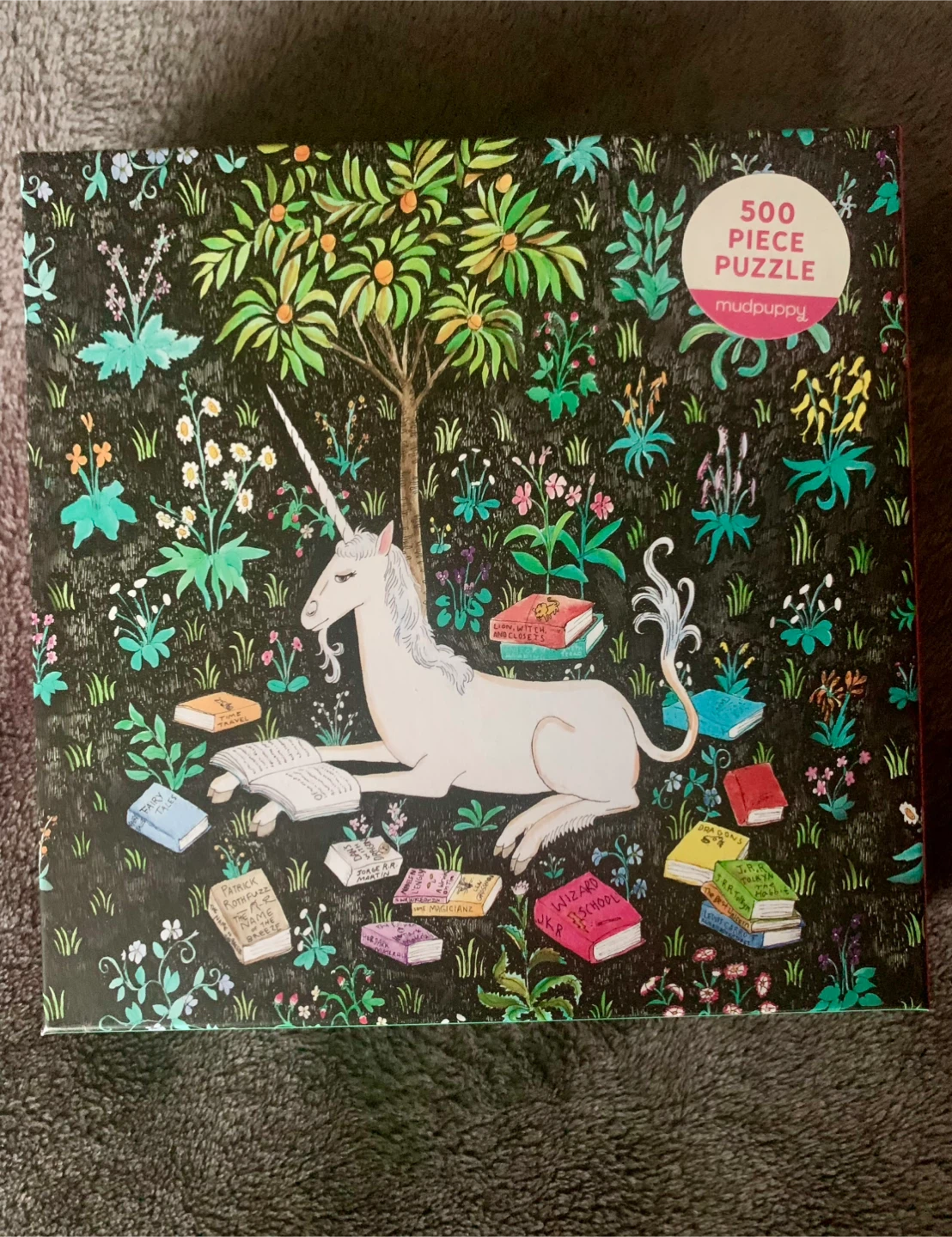 Mudpuppy Unicorn Reading 500 Piece Jigsaw Puzzle
