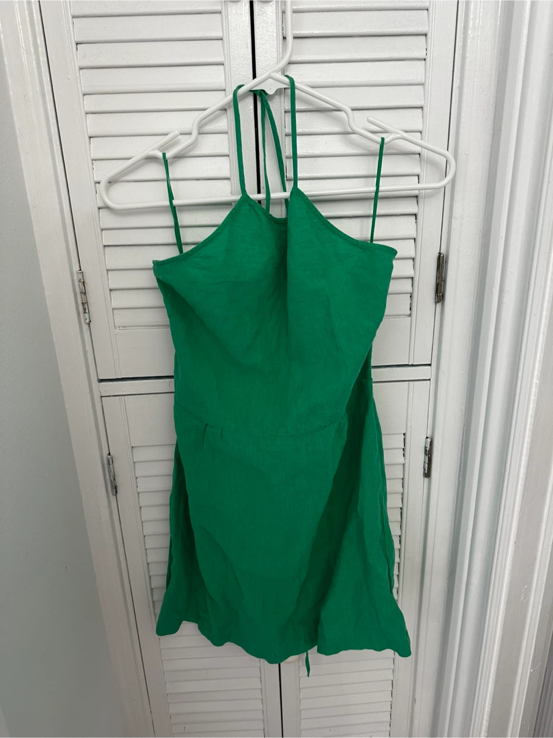 Zara Green Halter Neck Mini Dress - Size M