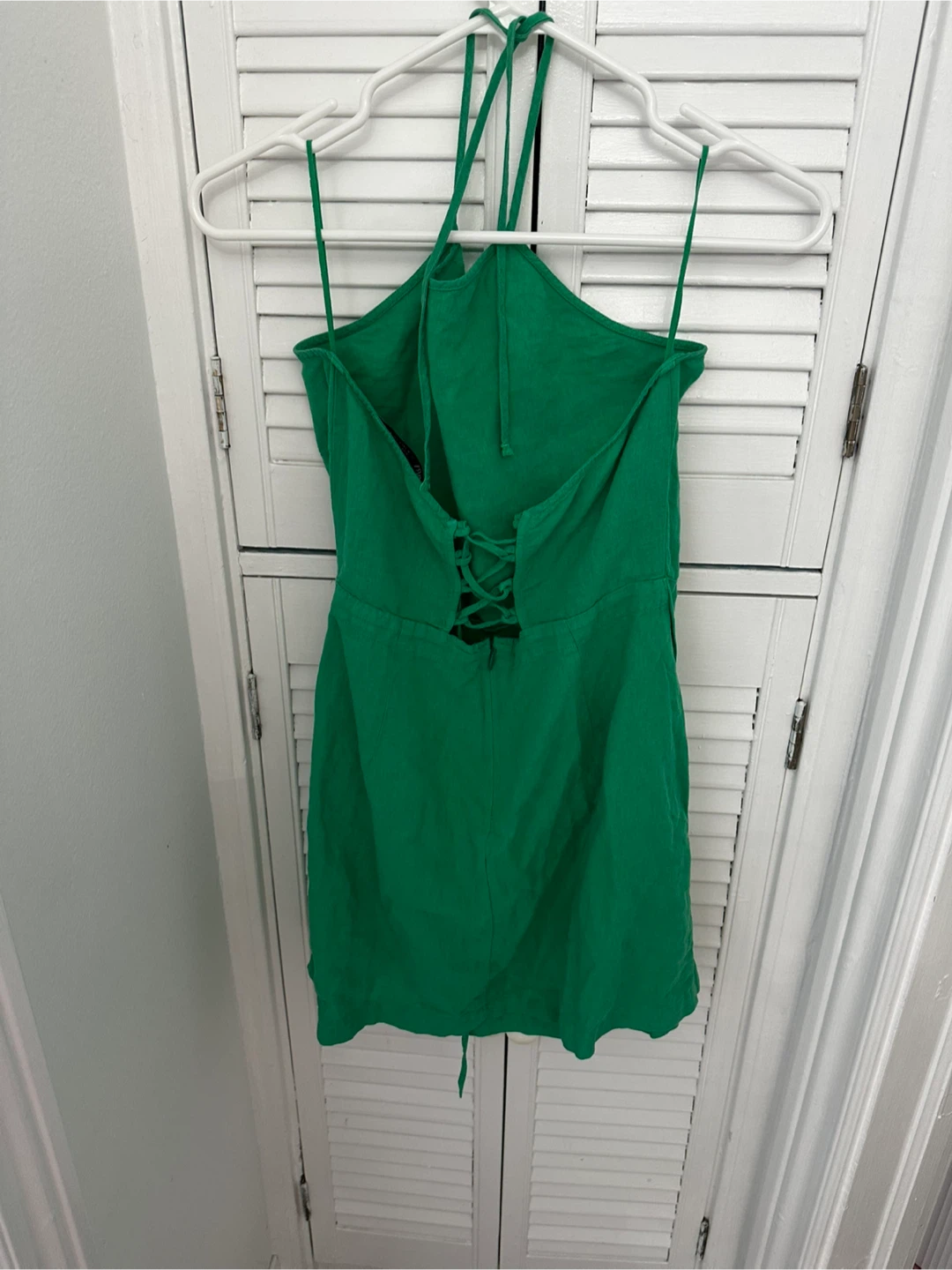 Zara Green Halter Neck Mini Dress - Size M - photo 2
