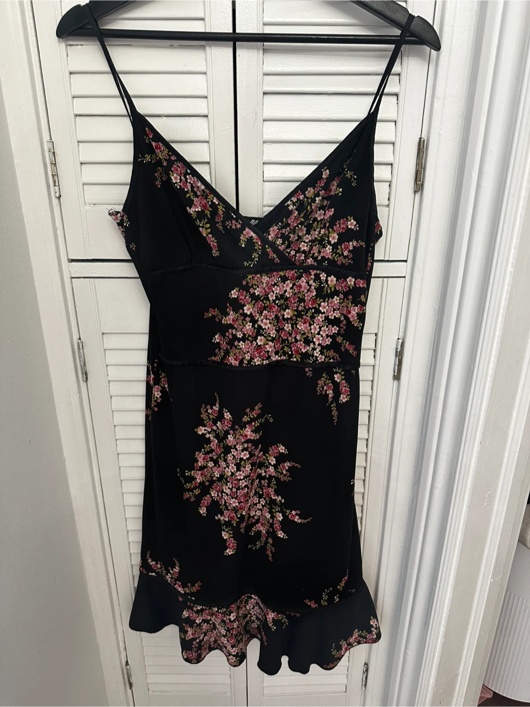 Y2K Black floral dress