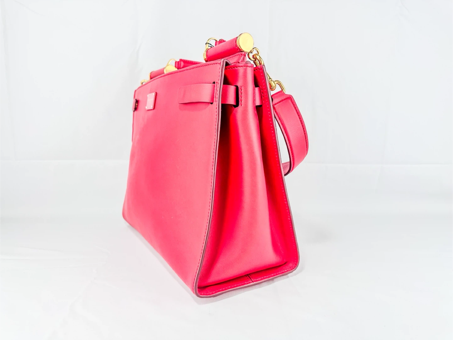 Dolce & Gabbana Sicily 62 Red Leather Top Handle Bag NWT - photo 2