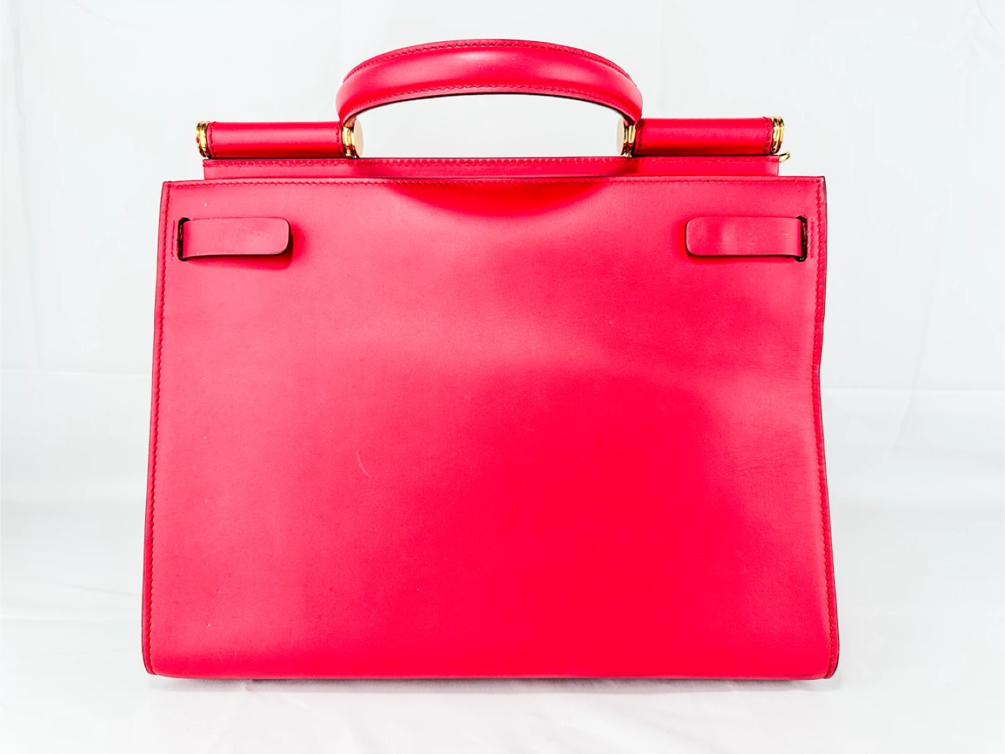 Dolce & Gabbana Sicily 62 Red Leather Top Handle Bag NWT - photo 3