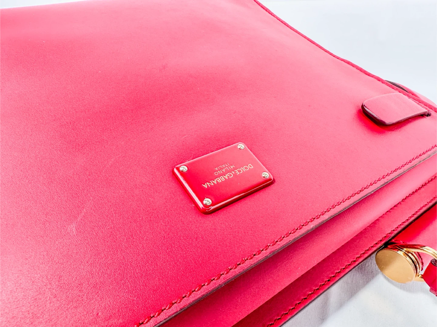 Dolce & Gabbana Sicily 62 Red Leather Top Handle Bag NWT - photo 5