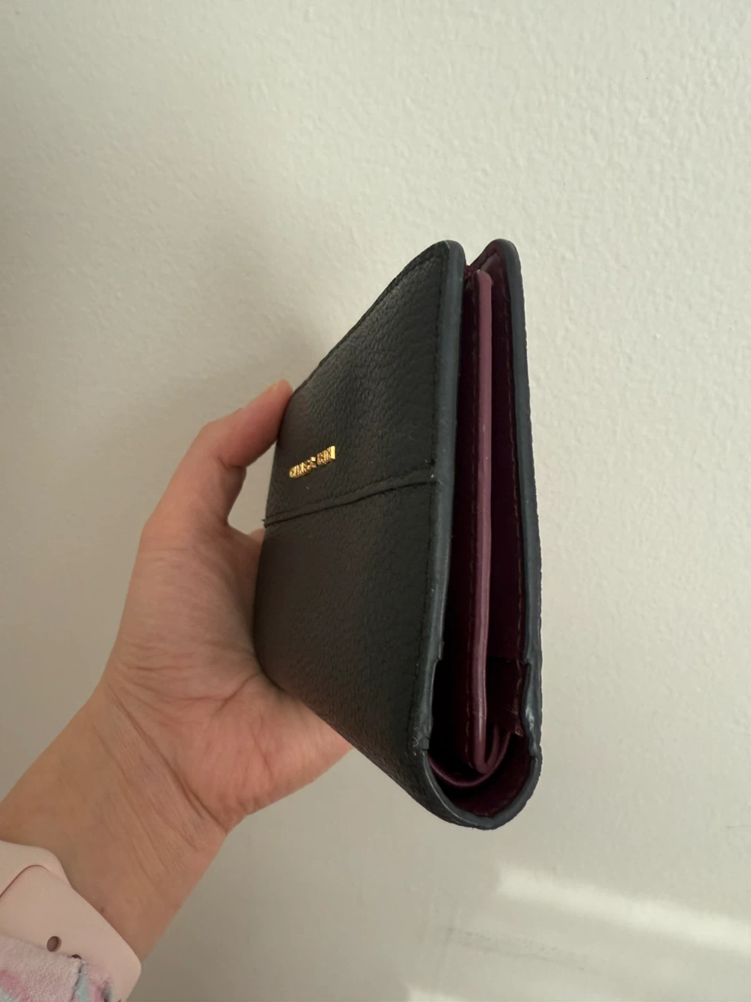 Charles & Keith Black Textured Compact Wallet - photo 2