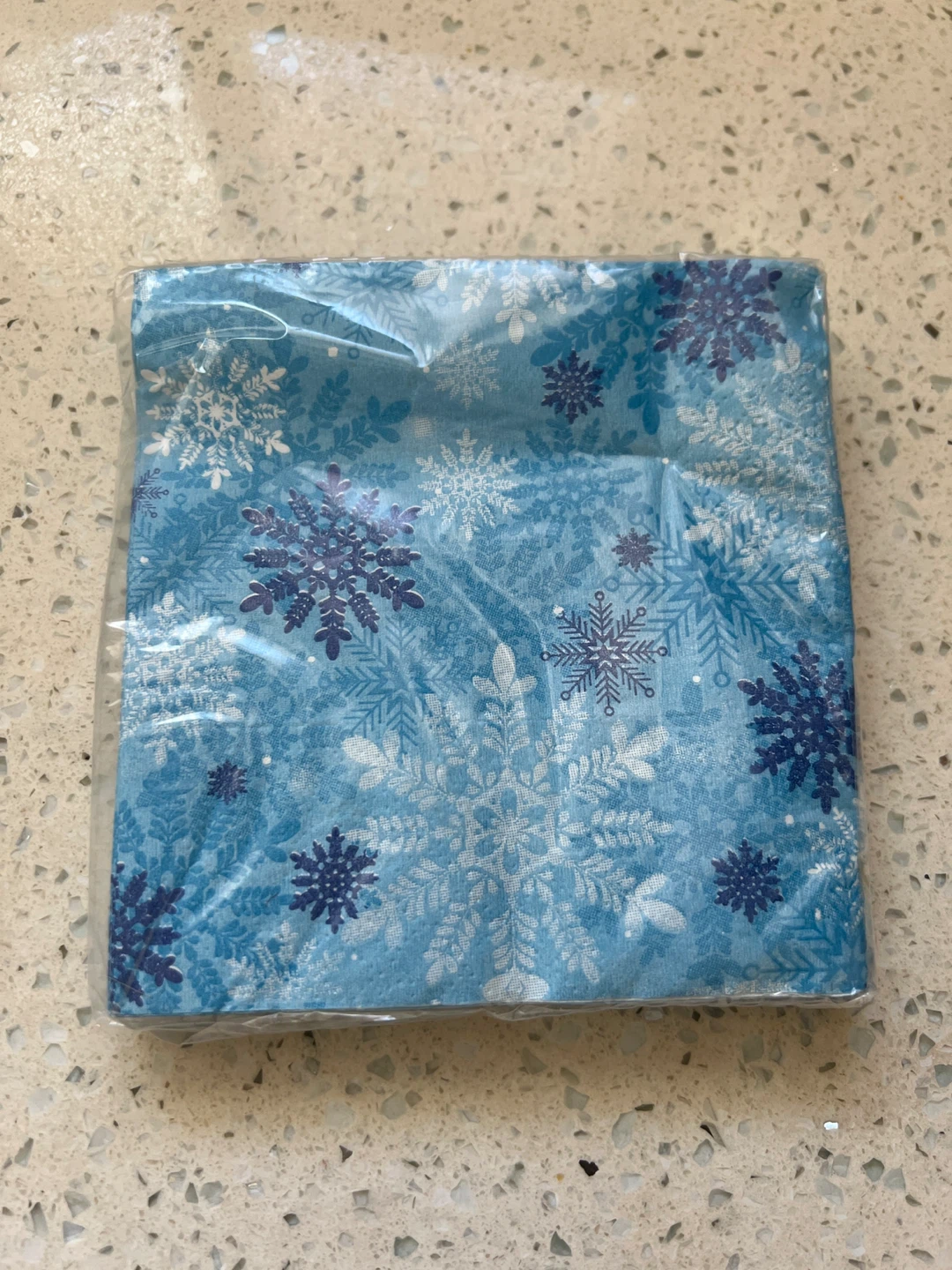 Blue Snowflake Napkins
