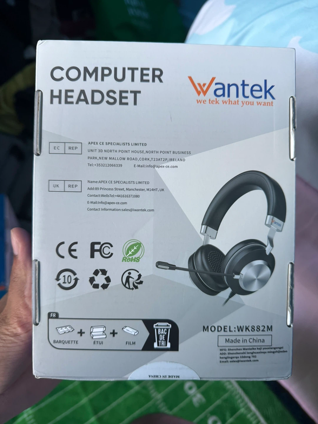 Wantek WK882M Computer Headset with Microphone