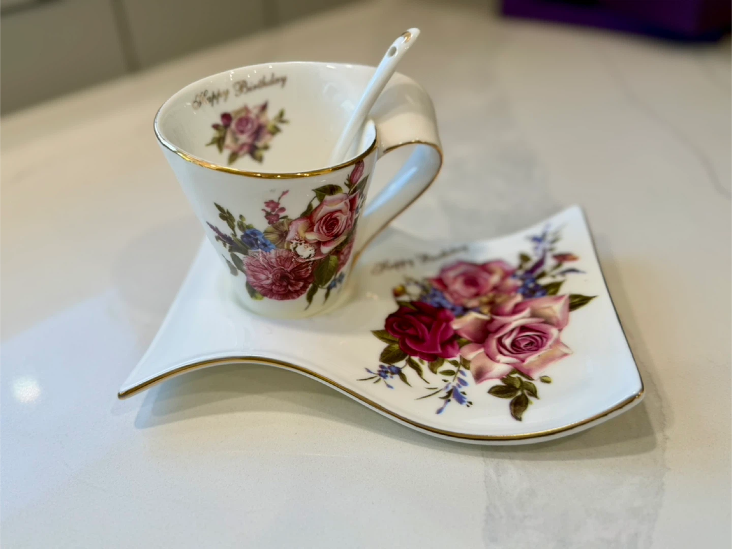 Adeline Fine Porcelains Cup, Saucer & Spoon Set - photo 2